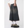 Men's Summer New Product Korean Loose Wide Leg Retro Distressed Flared Cropped Pants