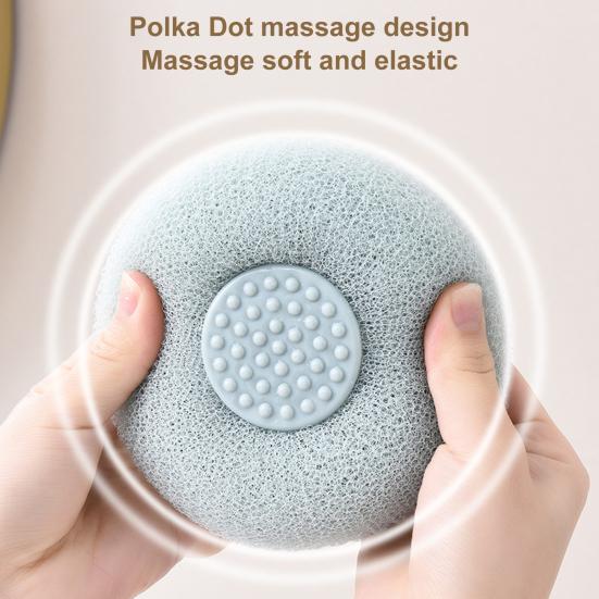 Массажный шарик для ванны Богатая пена 3D Спираль Вязание Мягкая водопоглощающая Пушистая ванна Материал PA Японский шарик для чистки ванны Аксессуары для ванной комнаты