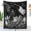 Relaxing Hobby for Home Decor Halloween DIY Coloring Blanket with 24 Markers Washable Throw Blanket Color Stress Relief Craft Projects Your
