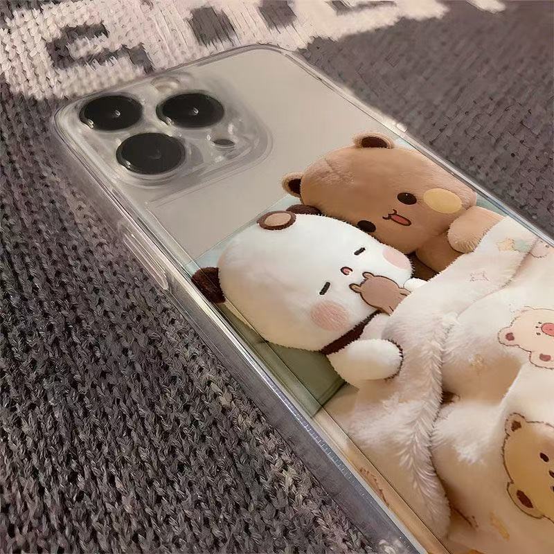Милый мишка для чехла на мобильный телефон iphone17promax apple 16/14pro Япония и Корея 13/12/15/11x