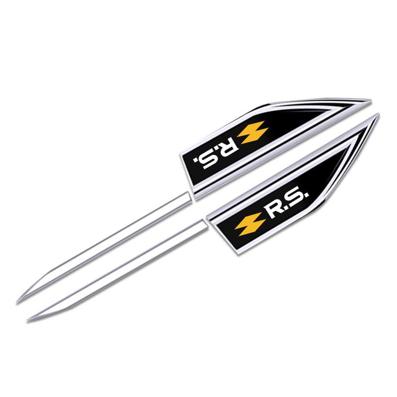 Car Door Side Fender Blade Logo Emblem Badge Decal Sticker for Renault RS Megane 2 3 4 Twingo Clio Talisman Captur Trafic Kwid AA18
