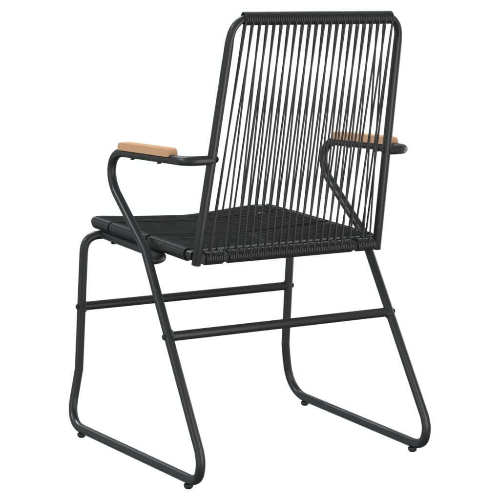 Vidaxl Krzesła Ogrodowe, 2 Szt., Czarne, 58X59X85,5 Cm, Rattan Pvc