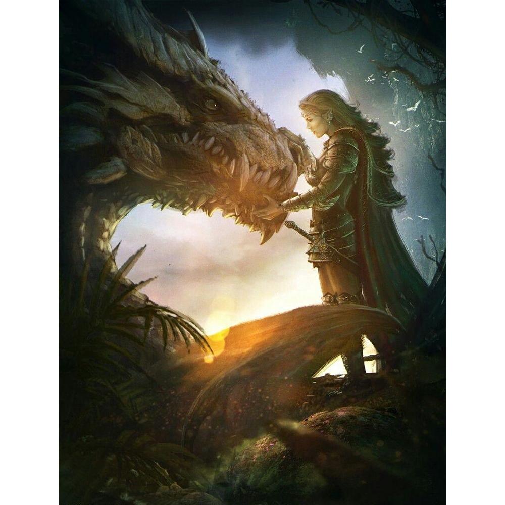 5D DIY Алмазная картина Полный круглый Алмазная вышивка Мозаика Алмазный горный хрусталь Картинки Украшения для дома