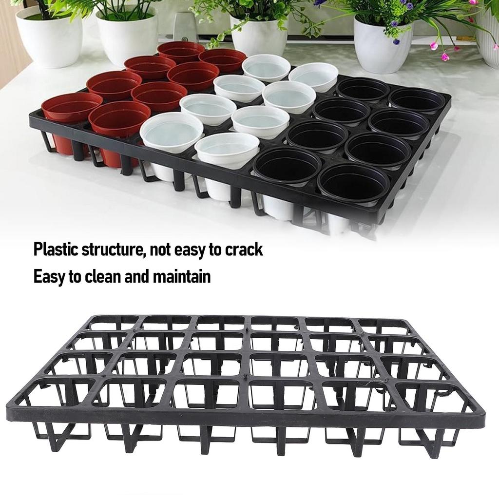 5 шт. поддонов для рассады с 24 ячейками, поддон для переноски горшков для растений, пластиковый поддон с 24 ячейками, квадратный поддон для переноски цветочных горшков для садоводства