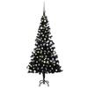 Day and Night - Day and Night Pre-lit Christmas Tree with Lights and Balls Black 150 Cm