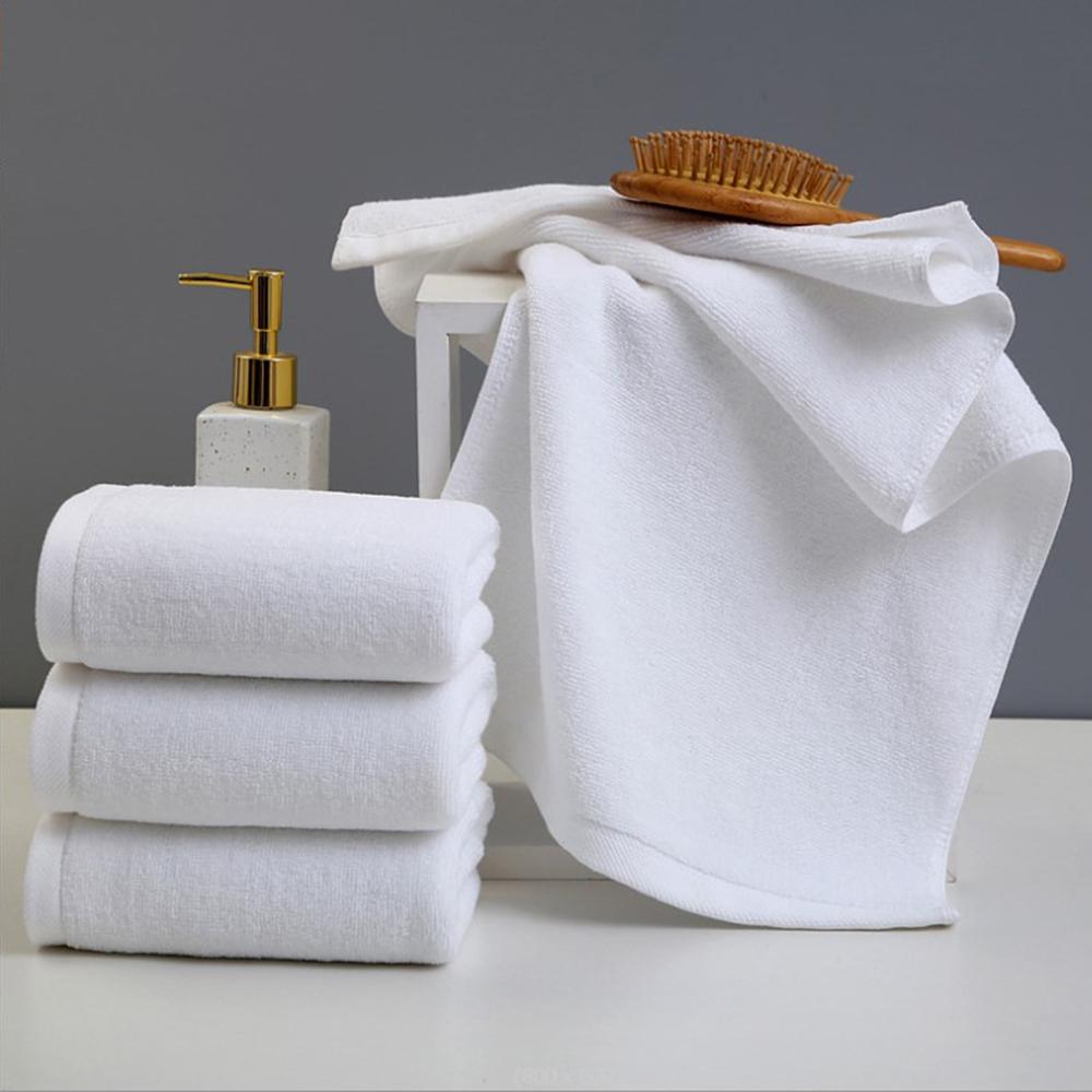 100CMX200CM White Bath Towel Extra Absorbent Quick Dry Cotton Towel for Hotel Home Bathroom Spa Gym