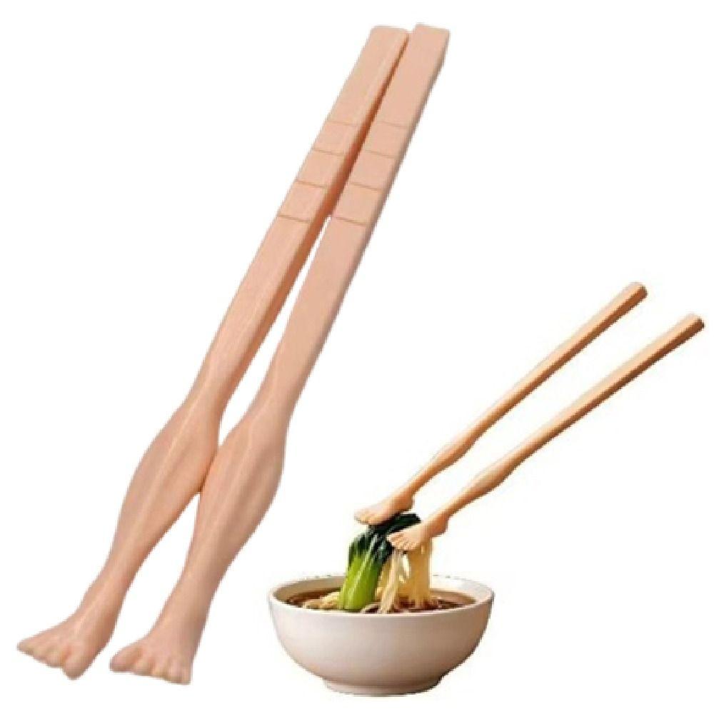 Non-Slip Foot Shape Chopsticks Reusable Toe Food Clip Easy To Clean Funny Food Sticks Kitchen Use