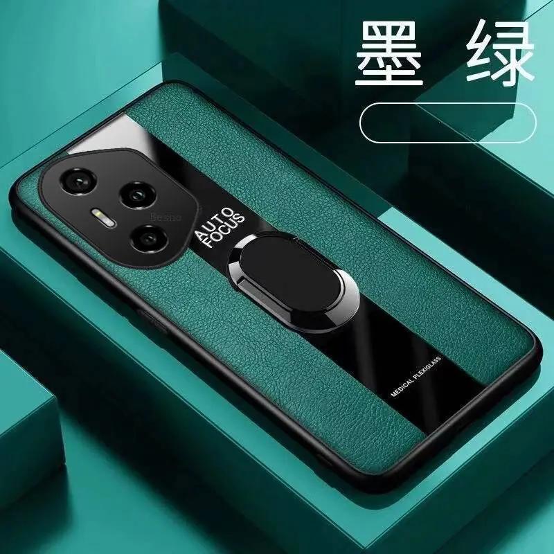 Чехол для телефона с магнитной кольцевой подставкой для Honor 400 Pro, для Honor 400 Pro 5G, роскошный кожаный противоударный бампер, задняя крышка