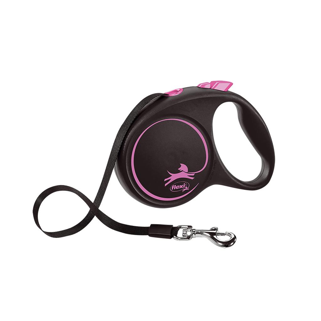 Flexi Black Design Tape M than 5m Pink (Less 25kg) [Dog Lead]
