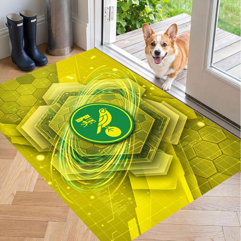 Soft Floor Carpet Norwich City Football Pattern Area Rug Decorative Mat For Home Room Decoration