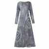 Women's Autumn And Winter Dress O-Neck  Long Sleeve Digital Print Round Neck Long Sleeve  Dress