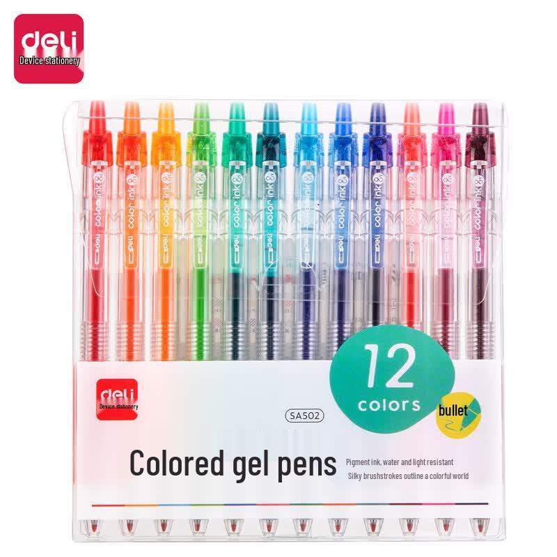Deli Quick-Dry Colored Gel Pen Set