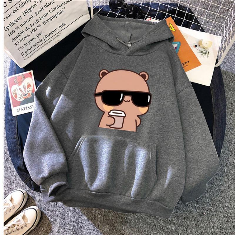 Anime Funny Womens Hoodie Bubu and Dudu Print Pullover Streetwear Hoodies Women Hip Hop Fleece Harajuku Y2K Unisex Sweatshirts