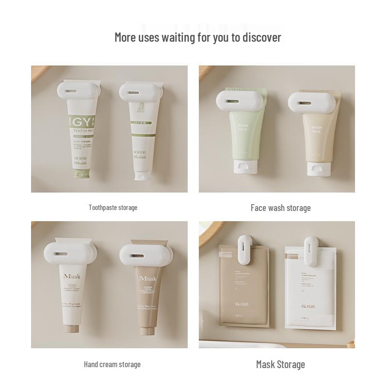 Wall-mounted Toothbrush Holder & Rinsing Cup Set - Punch-free Bathroom Storage Solution