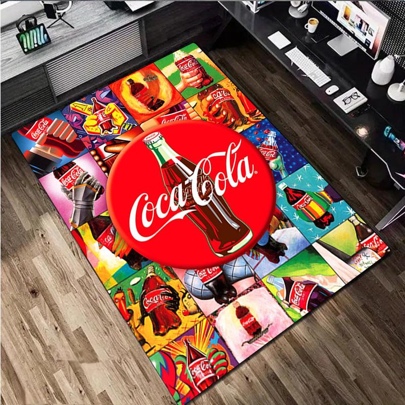 Ковер с принтом Coca Cola - Домашний декор Ковер Для гостиной Спальни Напольное покрытие Зона компьютерного кресла Ковер