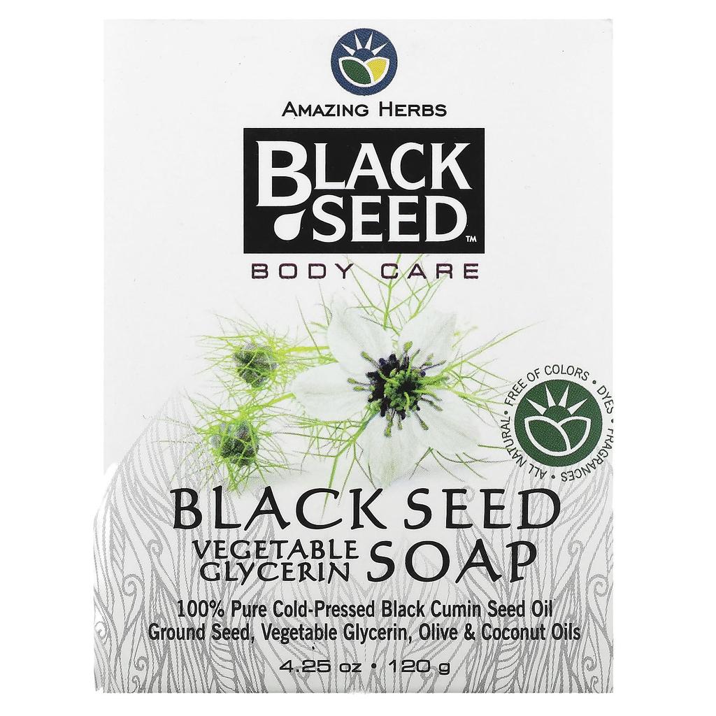 Amazing Herbs Black Seed, Body Care, Vegetable Glycerin Soap, 4.25 Oz (120 G)