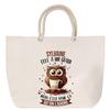 Grand Sac De Plage - PLANETEE - Sylvaine Chouette - Anse Corde - Coton - Personnalisable