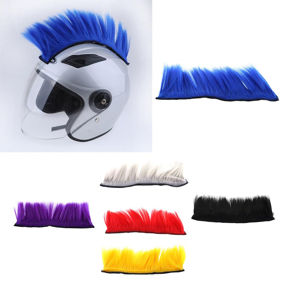 Motorcycle Helmet Mohawk Wig 6 Colors DIY Helmet Hair Horns Car Wash Sponge EVA For Washing Motorcycle Bike Car Window Glass