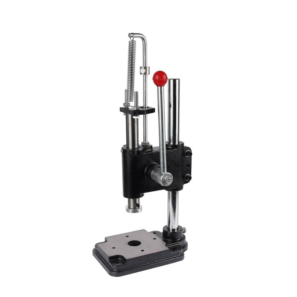 INTBUYING Hand Press Machine Pressure 320kg Leather Craft Drilling Machine Perforation Die Cutting with Steel Press Head 4.5cm