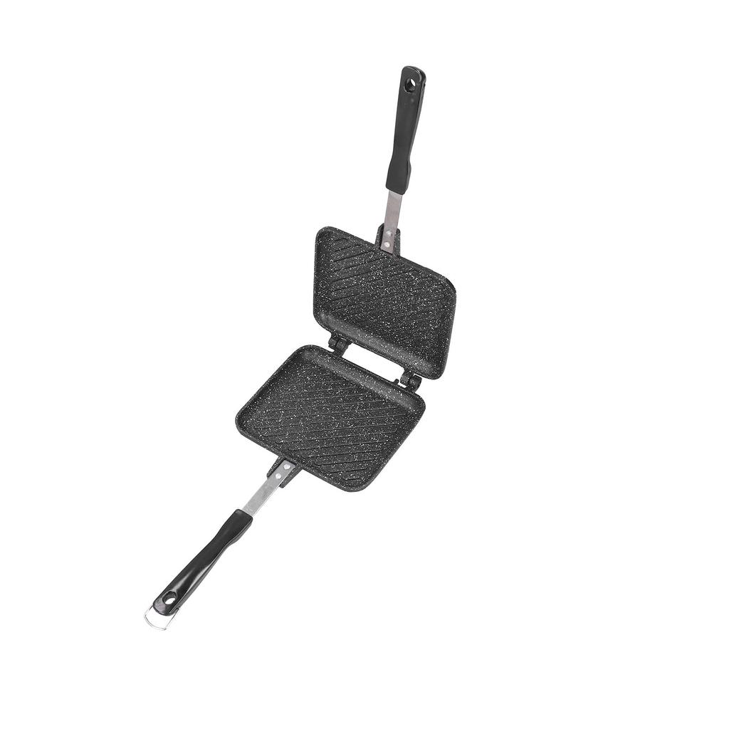 Форма для сэндвичного хлеба Двусторонняя сковорода Сковорода с антипригарным покрытием Алюминиевая сковорода для завтрака и блинов для кухни