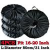 4PCS Car Spare Tire Cover Case Polyester Auto Wheel Tire Storage Bags Vehicle Tyre Accessories Dust-proof Protector Styling