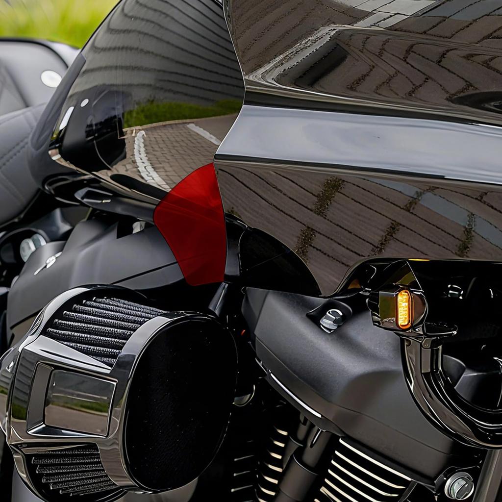 Дефлектор воздуха бокового крыла ветрового стекла HCmotorku для Harley Low Rider FXLRST 2022 года и более поздних моделей (красный)