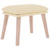 Footstool Cream 45x29.5x35 cm Fabric