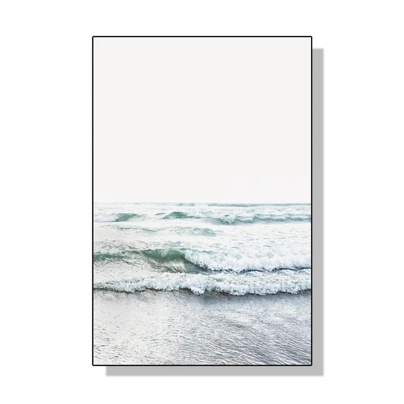 Pink Nordic Summer Holiday Travel Beach Surf Ocean Art Poster Canvas Painting Wall Art for Living Room Bedroom Home Decoration