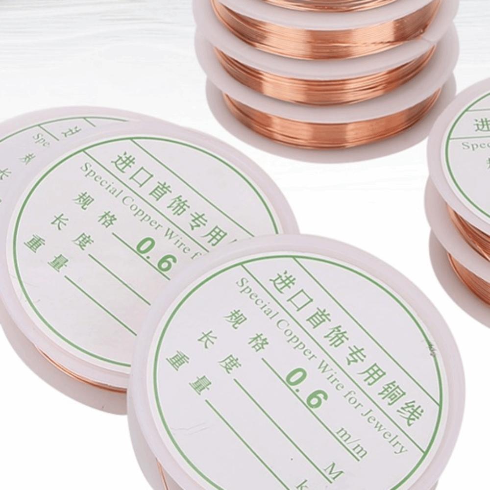 10 шт. Ювелирная медь розового цвета Медная проволока 0,6 мм Проволока для бисероплетения для ожерелий Ювелирные изделия Принадлежности для бисероплетения