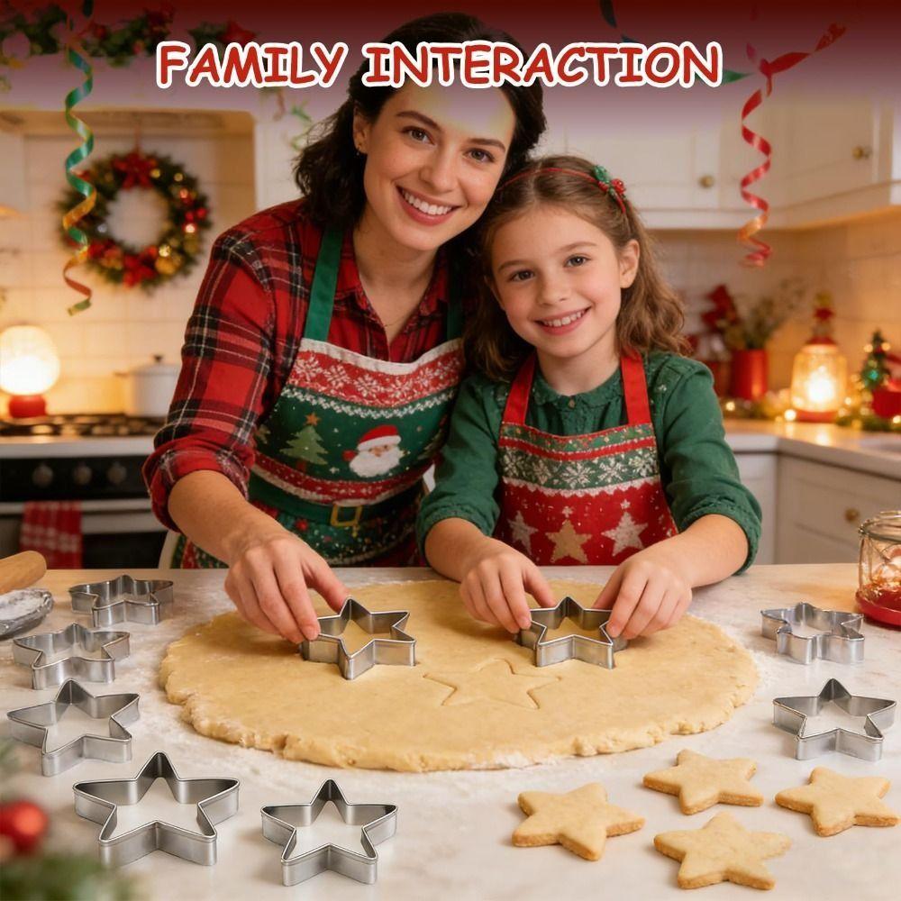 5Pcs Pentagram Shaped Pentagram Biscuit Cutters Heart Shaped Pastry Cutters Pastry Making