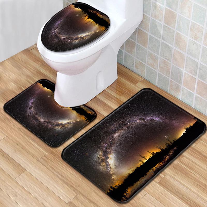 Star Bathroom Floor Mat Toilet Three-Piece Set
