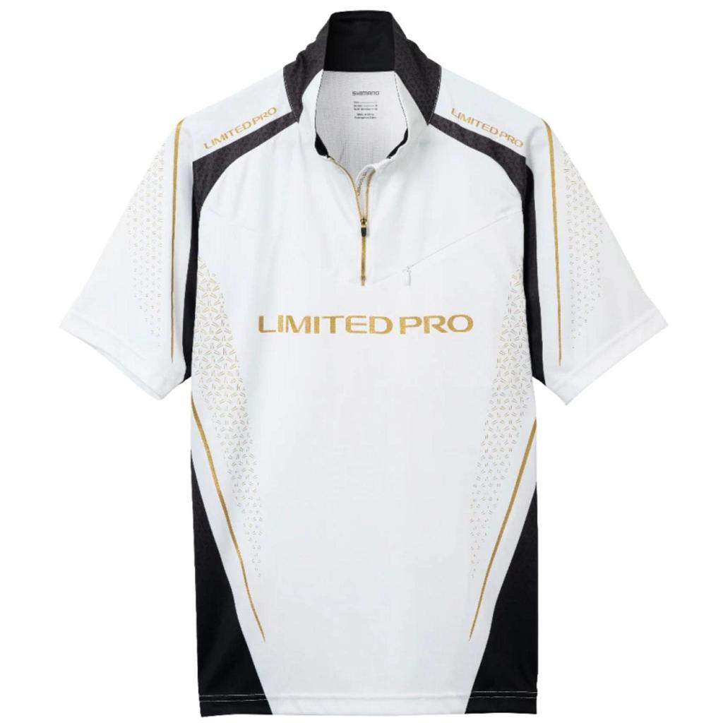 SHIMANO Limited Pro Half Zip Shirt Short Sleeve Limited White S SH-125W
