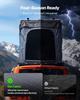 VEVOR Rooftop Tent Hard Shell, 2-3 Person Aluminum Roof Top Tent Hardshell with Tri-Color LED Light, Thick Mattress & Window