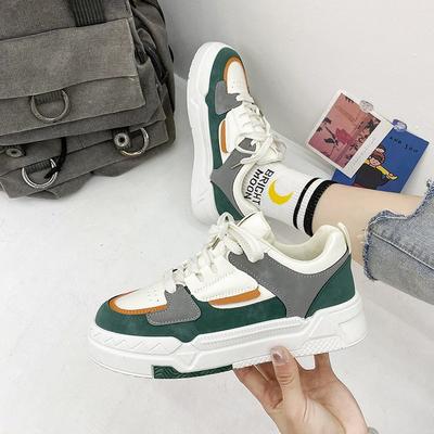 Белые туфли на платформе, женские весенние модные кроссовки, новые супер популярные универсальные студенческие кроссовки для отдыха, увеличивающие рост