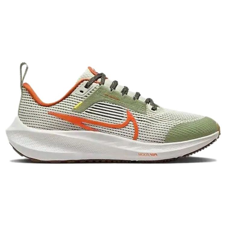 Nike Air Zoom Pegasus 40 GS Oil Green Campfire Orange Детские кроссовки Summit-White Sea-Glass FV3645-381