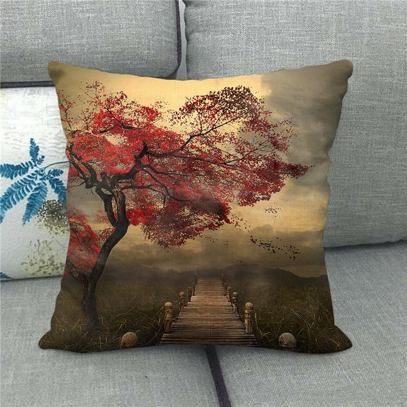 Environmental Protection Advertising Illustrations Digital Printing Short Plush Pillow Covers For Car Sofa Office Cushion Cover