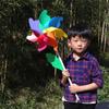 DIY Wood Stick Yard Ornaments Wind Spinner Garden Decor Windmill Kids Toy