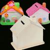 Unfinished DIY Painted Storage Jar DIY White Embryo House Mold Small House Piggy Bank  Home Decor