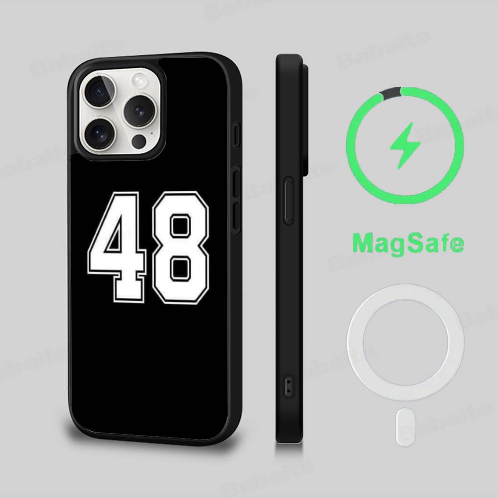 Number Football Phone Case Magnetic Case For iPhone 17 16 15 14 13 12 11 For Magsafe Wireless Charge Cover