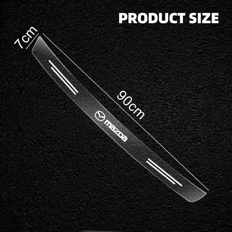 Наклейка на задний бампер багажника автомобиля, прозрачная пленка для Mazda 6 3 CX5 5 2 323 CX7 Demio Atenza Axela MX30 CX30 CX3 Аксессуары