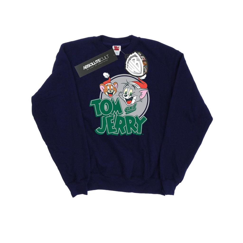 Tom and Jerry Mens Christmas Greetings Sweatshirt