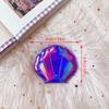 Sea Shell Shape Compact Cosmetic Mirror Pu Leather Double Sided Makeup Magnifier