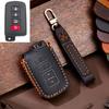 Кожаный чехол для ключей от машины для Toyota Camry Corolla RAV4 Highlander Avalon 2015-2017, защитный чехол с умным управлением, держатель