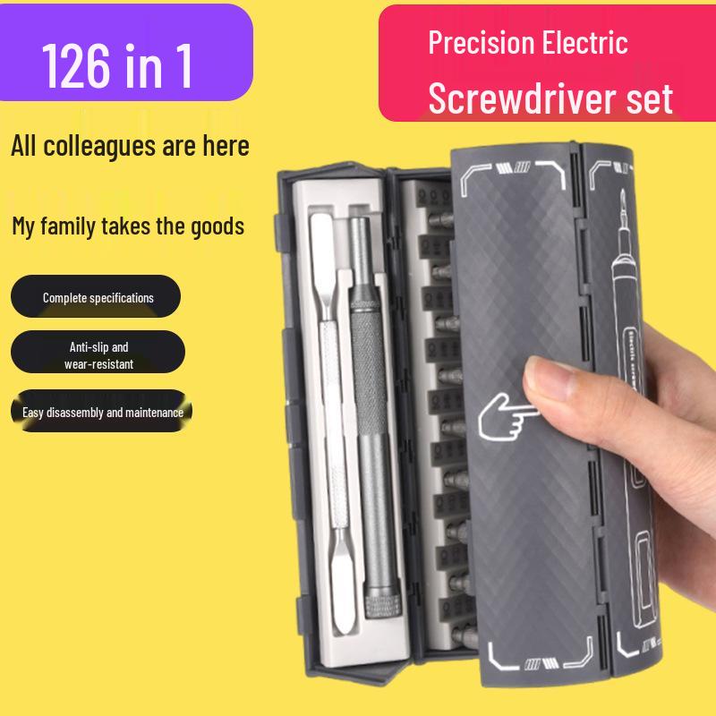 126-in-1 Precision Electric Screwdriver Set – Rechargeable Handheld Tool for Digital Repairs