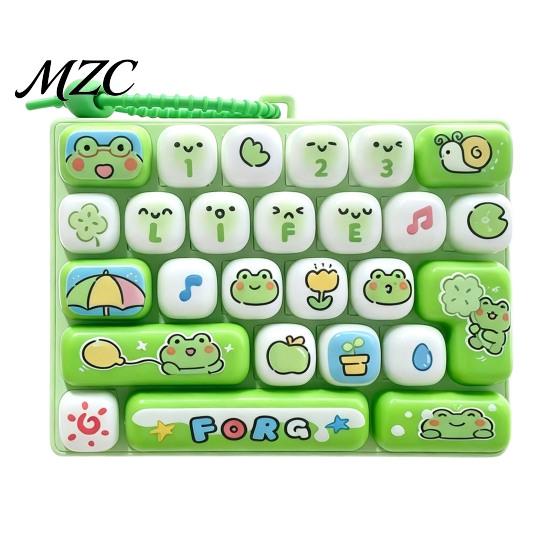 Pocket Size Fidget Device 26-Key Keyboard Toy, Cute Cartoon Clicky Clicker Toy with Tactile for Focus Keychain, Backpack Charm Pendant Stress Relief,