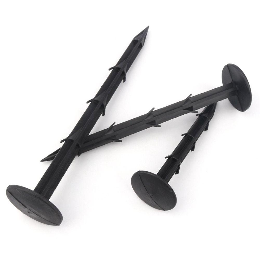 100pcs Fixing Nails Ground Nails Barb Design Plastic Pegs Anti-rust Grass-proof Cloth Nails Orchard