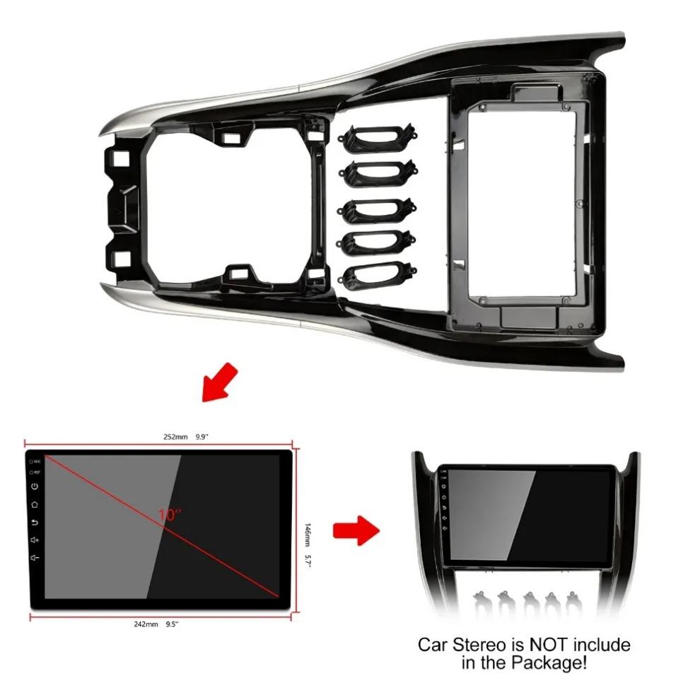 Рамка автомобильного радиоприемника Оптовая продажа аксессуаров Видео панель для Toyota Harrier 2015-19 Аудио Мультимедийный Плеер Панель Dah Kit