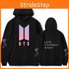 Стильное худи с капюшоном Kpop Bts со свитшотом Bangtan Boys и дизайном Love Yourself для фанатов