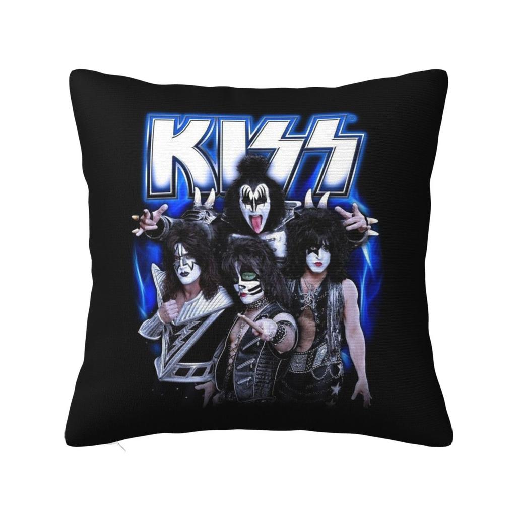 KISS Рок-группа Квадратная наволочка Чехол для подушки Чехол для подушки Декоративная наволочка для дома Дивана Гостиной