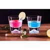 Mount Fuji glass Sakura kiriko rock pair high quality handmade artisans paulownia box 270cc 2 pieces